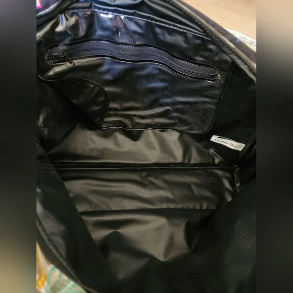 Vintage Christian Dior Floral Print Multi Color Zip Around Bag NWT Designer Boho - Picture 12 of 16